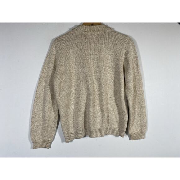 Alfred Dunner Christmas Cardigan Sweater PS Embroidered Ski Old Money Preppy Vtg - Picture 15 of 16